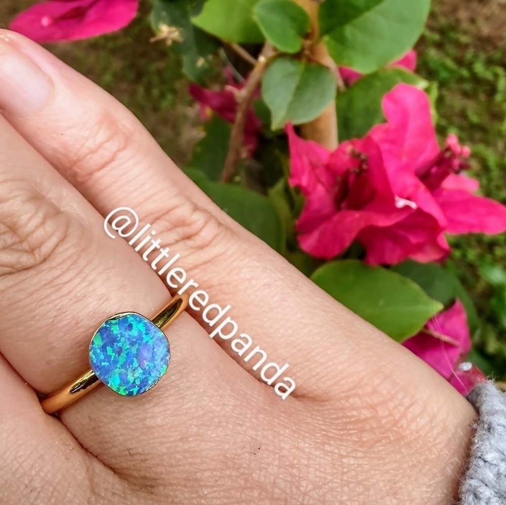 Man made Opal ring